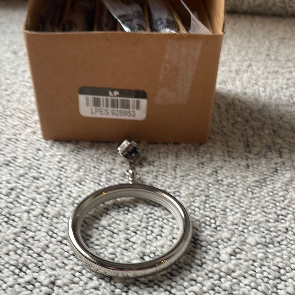 NWT Rejuvenation Nickel Curtain Ring Set